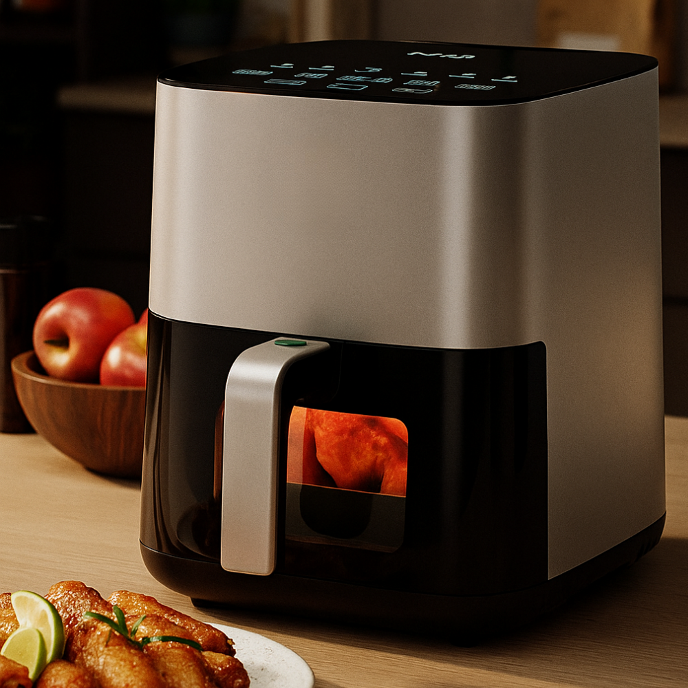JenaRise AirCook 5L – Friteuse à air sans huile avec écran tactile et fenêtre visible